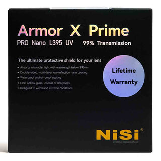 Box of the NiSi Armor X Shield PRO Nano L395 UV Protection Filter (Pro Edition)