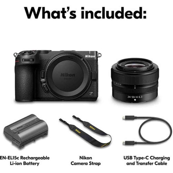 Box Contents of the Nikon Z5 IIC Mirrorless Camera 24-50mm Kit Black