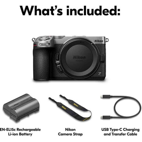 Box Contents of the Nikon Z5 IIC Mirrorless Camera Body Silver