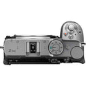 Top Side of the Nikon Z5 IIC Mirrorless Camera Body Silver