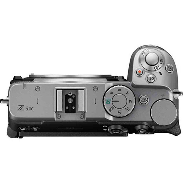 Top Side of the Nikon Z5 IIC Mirrorless Camera Body Silver