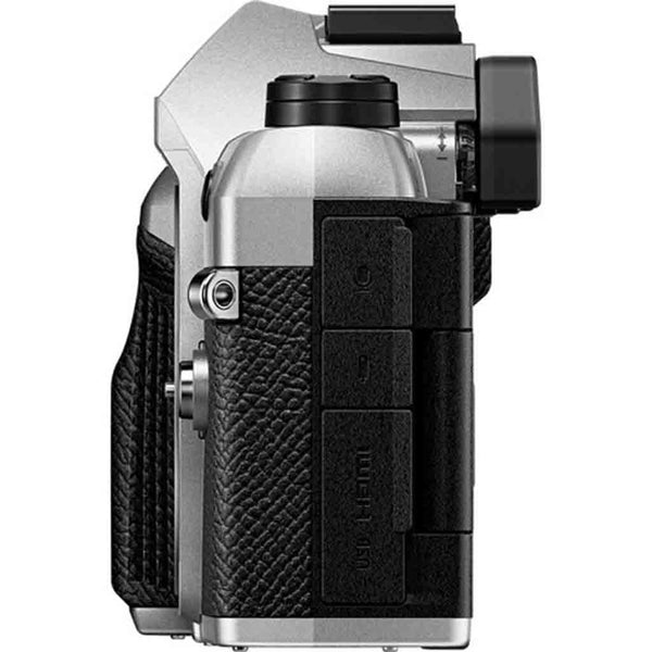 Port Side of the OM SYSTEM OM-5 Mark II Mirrorless Camera Body Silver