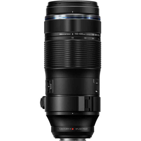 Top Side of the OM System M. Zuiko 100-400mm f/5-6.3 IS II