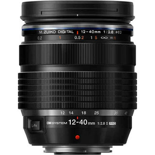 Top Side of the OM System M.Zuiko 12-40mm f2.8 Pro II Mirrorless Lens