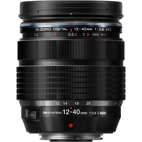 Top Side of the OM System M.Zuiko 12-40mm f2.8 Pro II Mirrorless Lens