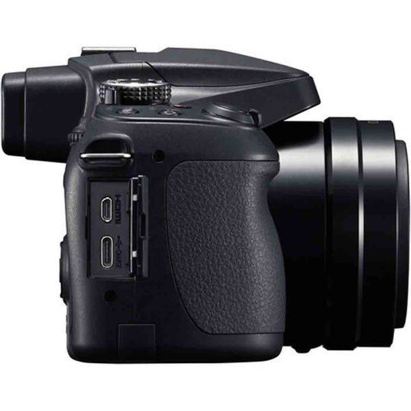 Grip and Port Side of the Panasonic Lumix FZ80D Digital Camera