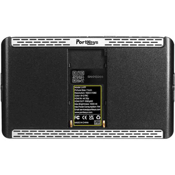 Rear Side of the Portkeys LH7P 7 Inch Monitor