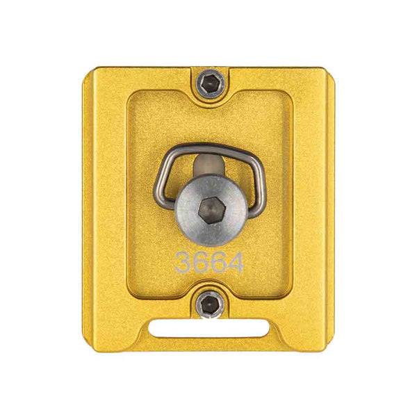 Bottom Side of the Promaster 3664 Q/R Plate for XC-M Ball Heads - Yellow