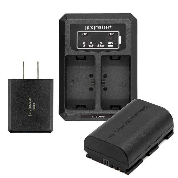 Promaster 85023 Battery & Charger Kit Canon LP-E6P