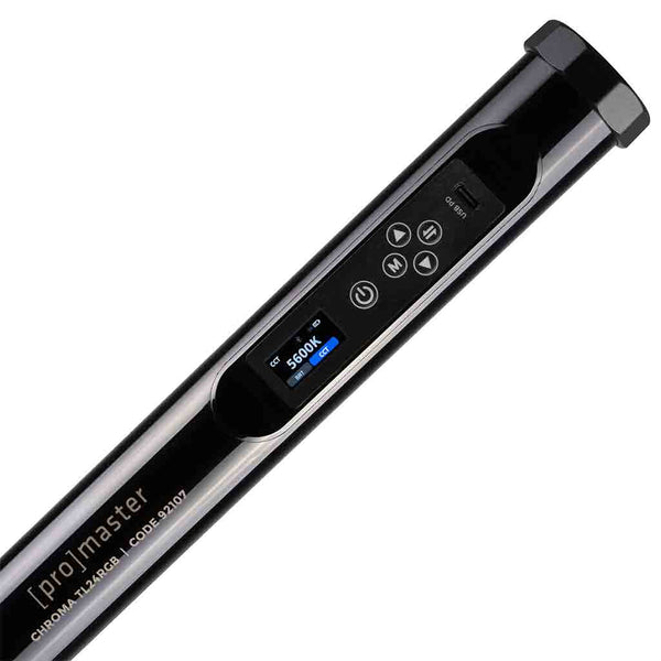 Controls of the Promaster 91207 Chroma TL24RGB 2ft Tube LED Light