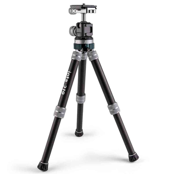 Standing Extended Position of the Promaster 94536 iota 219 Ultralightweight Tabletop Tripod Kit Carbon Fiber
