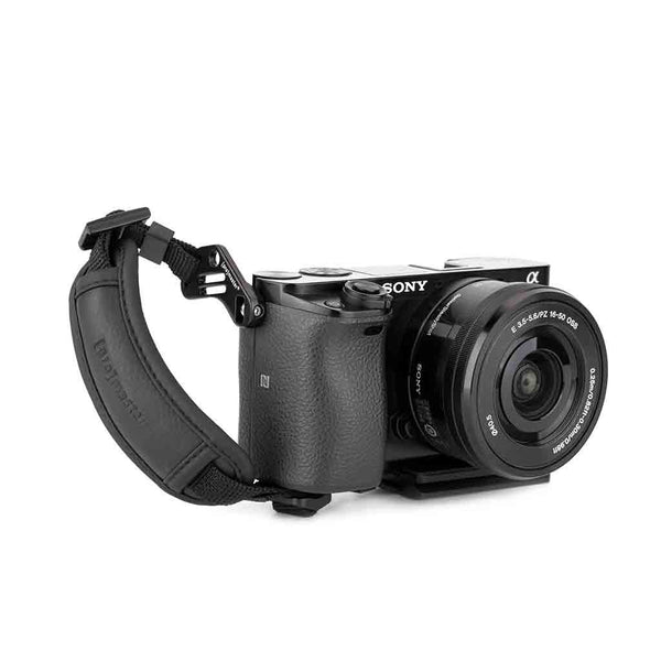 Attached to Camera of the Promaster Camera Hand Strap Small