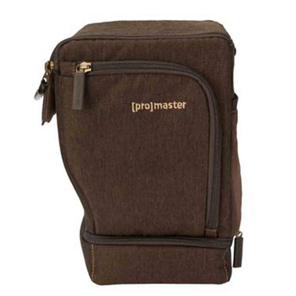 Front Side of the Promaster Cityscape 25 Holster Bag Brown
