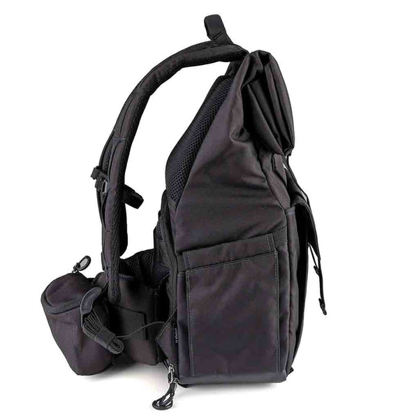 SIde View of the Promaster Jasper 2.0 Medium Backpack Black