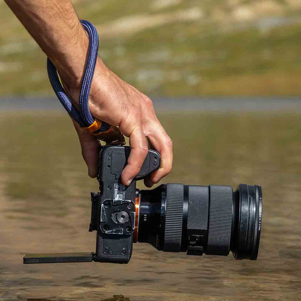 Demonstration of the Promaster Rope Wrist Strap Indigo 89132