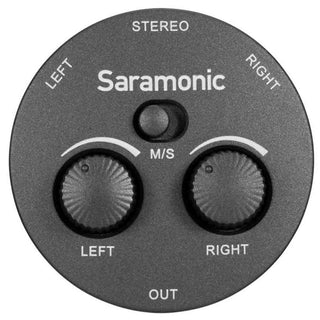 Front Side of the Saramonic AX1 Mini Mixer