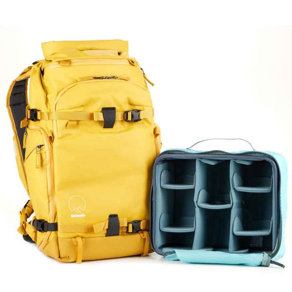 Small MIrrorless Core Unit Modular Camera Insert of the Shimoda X25 V2 Starter Kit Backpack Yellow