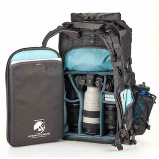 Full Camera Compartement Access of the Shimoda Action X30 V2 Starter Kit Backpack Black