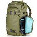 Side Access Pocket of the Shimoda Action X30 V2 Starter Kit Backpack Green