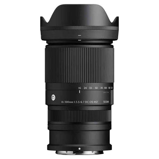 Top Side of the Sigma 16-300mm F3.5-6.7 DC OS Contemporary Mirrorless Lens Nikon