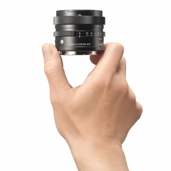 Compact Size of the Sigma 17mm f/4 DG DN Contemporary Lens Sony E