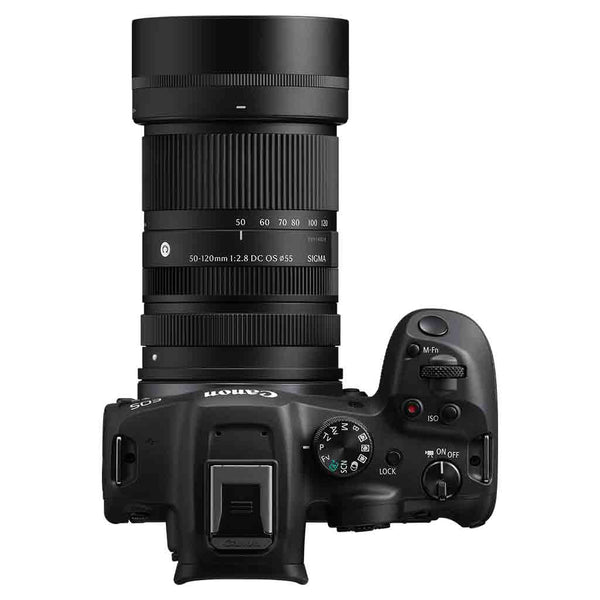 Canon Camera Attached to the Sigma 50-120mm F2.8 DC OS Contemporary Mirrorless Lens