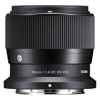 Top Side  of the Sigma 56mm f/1.4 DC DN Contemporary Lens Nikon Z