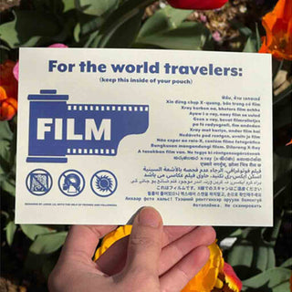 Multi-Lingual Card of the Sissilu Do Not X-Ray Film Pouch