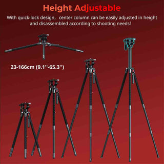Standing Positions of the Smallrig x Potato Jet Tribex SE Hydraulic Tripod
