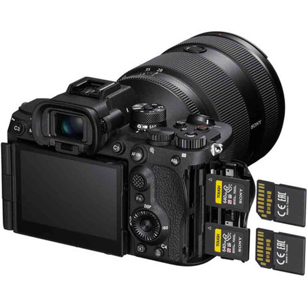 Memory Card Ports of the Sony A7R VI Mirroless Camera Body