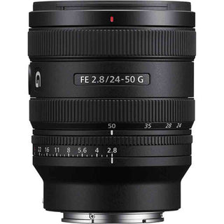 Top Side of the Sony FE 24-50mm f/2.8 G Lens