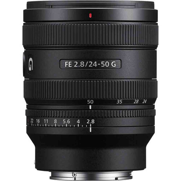 Top Side of the Sony FE 24-50mm f/2.8 G Lens