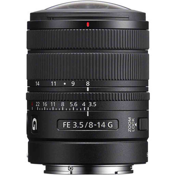 Top Side of the Sony FE 8-14mm f/3.5 G Fisheye Lens