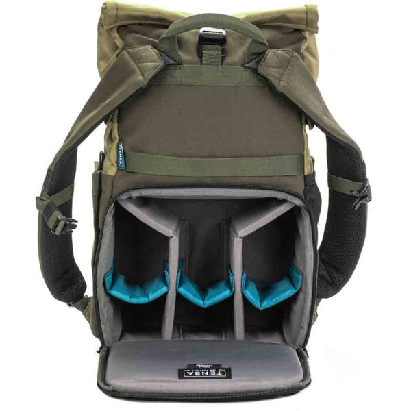 Camera Compartment of the Tenba Fulton V2 14L Tan and Olive Backpack