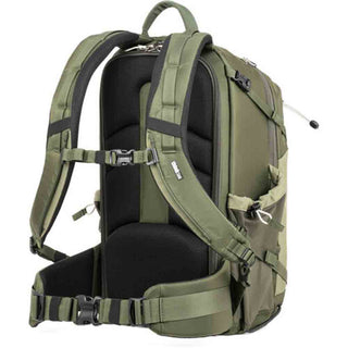 Rear Side of the Think Tank Mindshift Backlight 26L Backpack Montane Green