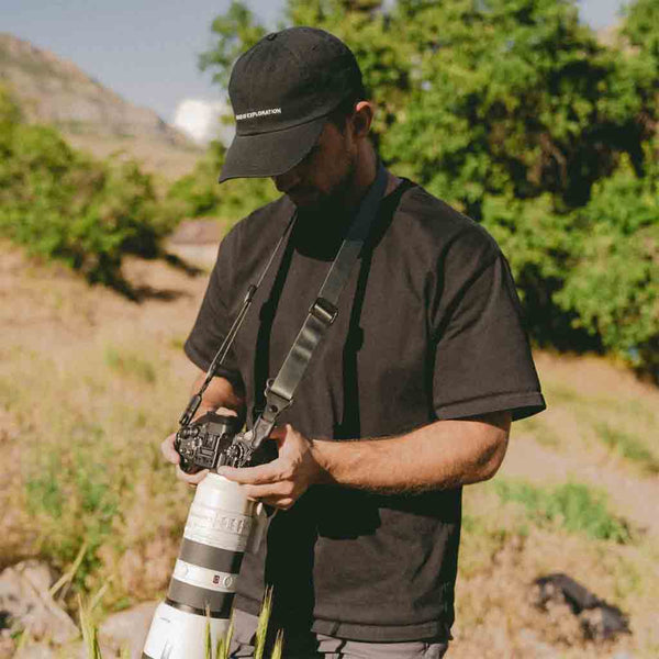 In Use Demonstration of the WANDRD Magnetic Camera Strap 30mm Wasatch Green