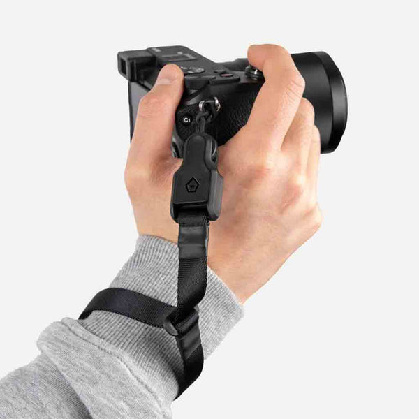 In Use Demonstration of the WANDRD Magnetic Camera Wrist Strap Black