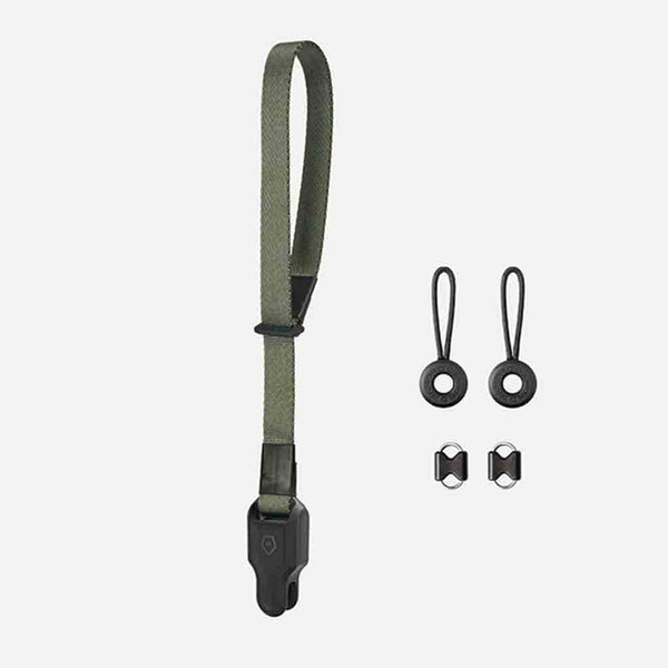 Box Contents of the WANDRD Magnetic Camera Wrist Strap Wasatch Green