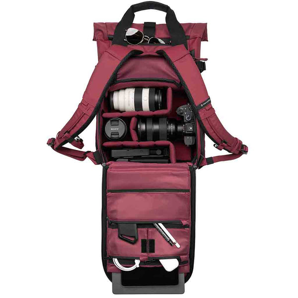 Interior of the WANDRD PRVKE V4 15 Photo Bundle Rhone Burgundy