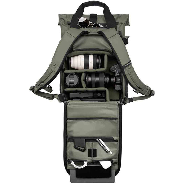 Interior of the WANDRD PRVKE V4 15 Photo Bundle Wasatch Green