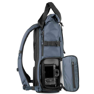 Side of the Wandrd PRVKE 21 V4 Backpack Aegean Blue