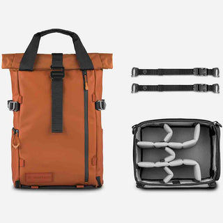 Package Contents of the Wandrd PRVKE 21 V4 Backpack Sedona Orange