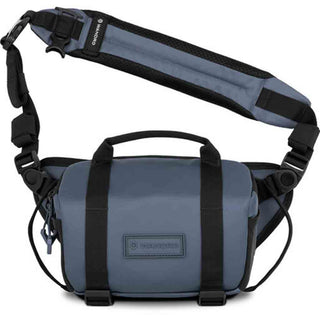 Front Side of the Wandrd Rogue Sling 4L V2 Bag Aegean Blue