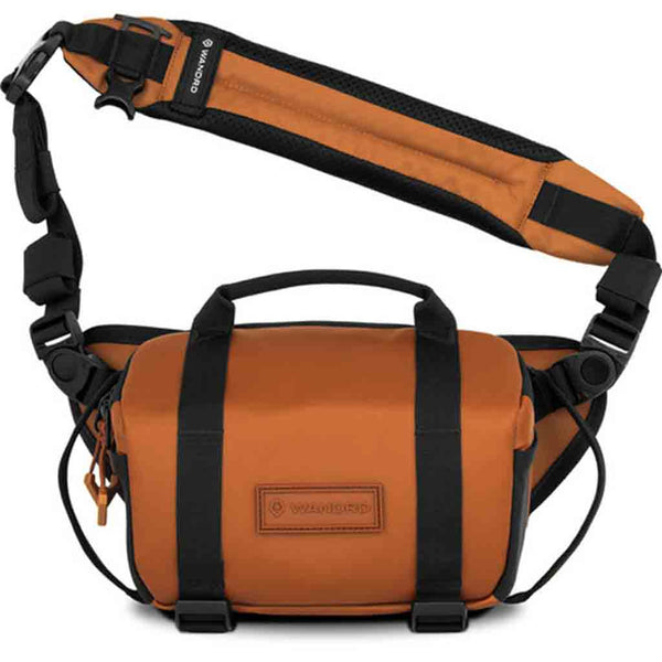 Front Side of the Wandrd Rogue Sling 4L V2 Bag Sedona Orange