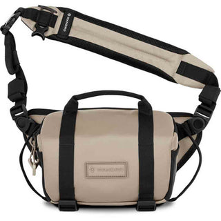 Front Side of the Wandrd Rogue Sling 4L V2 Bag Yuma Tan