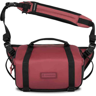 Front Side of the Wandrd Rogue Sling 6L V2 Rhone Burgandy