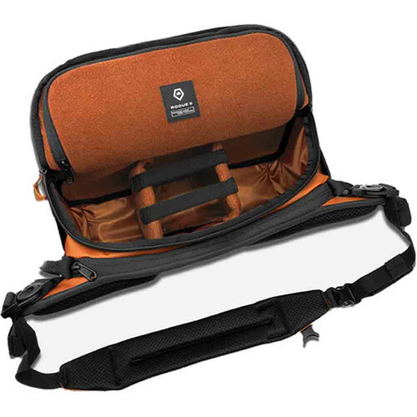 Interior of the Wandrd Rogue Sling 9L V2 Bag in Sedona Orange