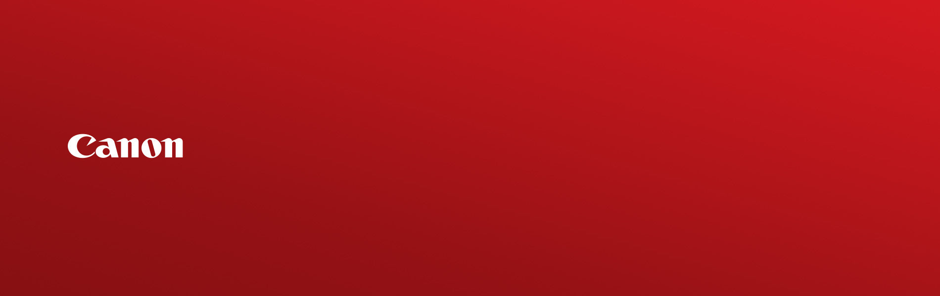 Canon logo on a red background