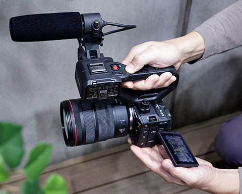 Light and Compact Body Design with Detachable Handle<br><br>The EOS C50 is Canon’s smallest and lightest Cinema EOS camera, making handheld shooting and tight-space setups easier. Its flat, streamlined body allows easy attachment of mics, gimbals, or other accessories, while the detachable handle adds low-angle flexibility, two full-size XLR inputs with 48V phantom power, plus start/stop and zoom controls for professional audio and operation.