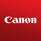 Canon logo on a red background
